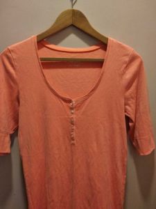 Coral Henley Top