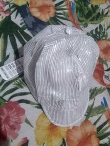 Striped Cap with Sparkle