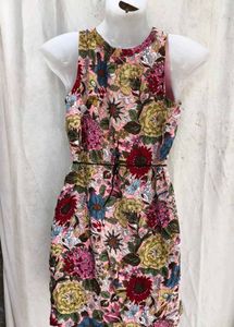 Floral Print Sleeveless Mini Dress
