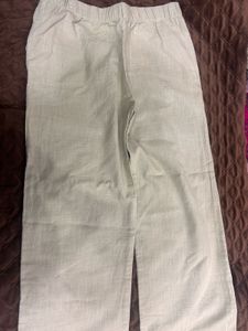 Classic Beige Linen Blend Pants