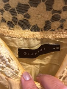 Yellow Georgette Top From Taurus