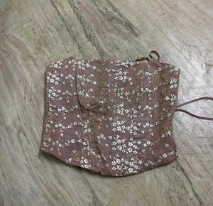 Embroidered Corset Top