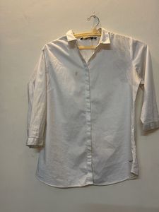 Classic White Button-Up Shirt