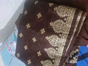 Elegant Brown Embroidered Kurta Set
