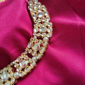 Elegant Kundan Pearl Necklace Set