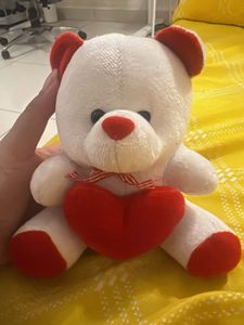 Cute White Teddy Bear with Heart Soft toy