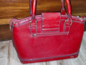Red Checkered aesthetic handbag