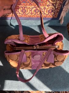 Coach Signature Monogram Tote/hand Bag