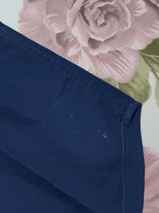 Louis Philippe Men's Blue Cotton Collared Shirt
