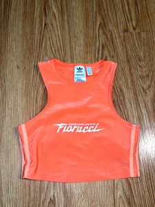 Orange Fiorucci Adidas Cropped Top