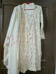 Floral Print Kurta Set with Dupatta