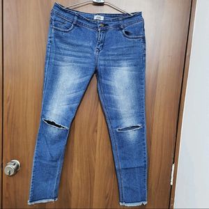 Distressed Skinny Denim Jeans