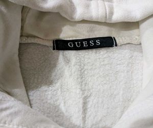 GUESS Logo Hoodie – Off White