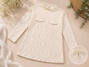 Elegant Lace Kurta with High Neck