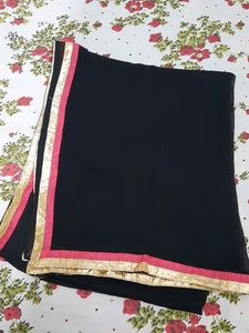 Elegant Pink &amp; Black Embroidered Suit