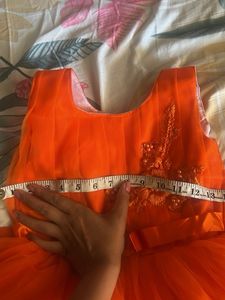 Orange Tulle Party Dress