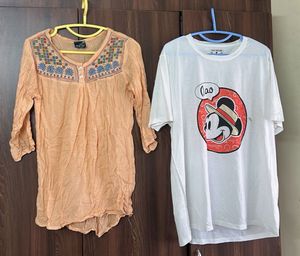 Combo Offer - Boho Embroidered Top & Mickey Grap