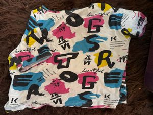Graphic Print Crop Tee