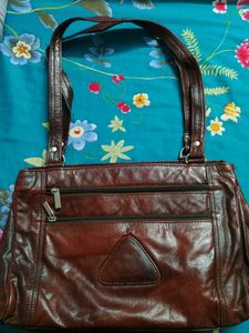 Chic Brown Leather Shoulder Bag