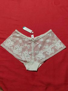 Per Una White Lace Boyshorts –