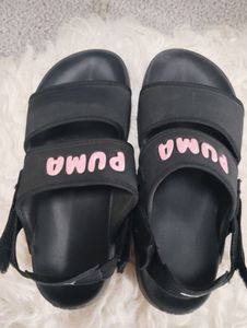 PUMA Black & Pink Slides - Size 4(37)