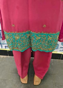 Shirt Shalwar Dupatta Zardozi Festival Offer Silk