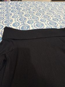 Black Off-Shoulder Ribbed Top