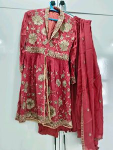handwork heavy palazzo suit