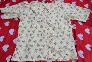 Cute Floral Puff Sleeve Top