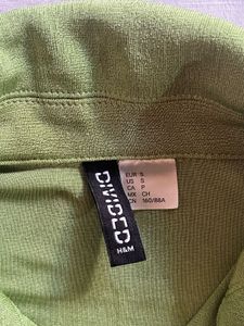Green Button-Down Crop Top