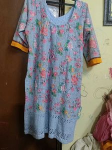 Floral Embroidered Kurti Salwar Set