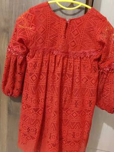 red party wear frock (very nice condition)