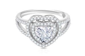 Heart Design Cubic Zirconia Ring