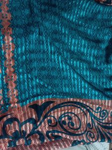 Beautiful Teal &amp; Copper Saree