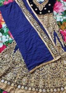 Elegant Blue &amp; Gold gown