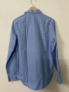Men's Blue Patterned Dress Shirt