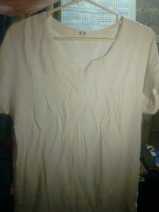Elegant Off-White  v neck tshirt