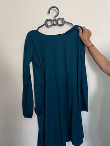 Teal Blue Wrap Dress