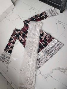 Elegant Floral Kurta with duppata without pant