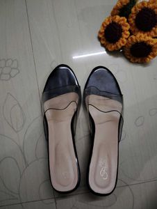 Clear Strap Slide heels
