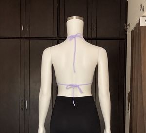 Lavender Halter Neck Bikini Top