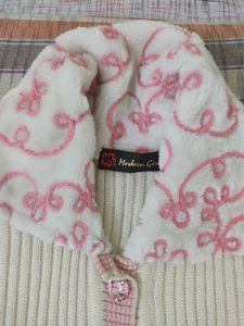 Chic Knit Cardigan with Pink Accents