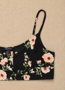 Forever 21 Floral Print Crop Top