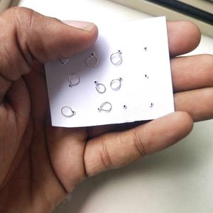 92.5 Pure Silver Dimond Nose/Ear Earings1 pair