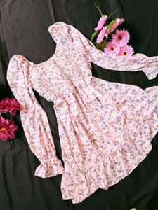 Floral Ruched Mini Dress