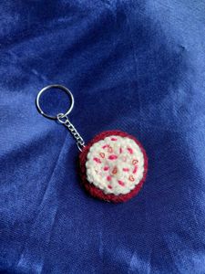 Crochet cookie bag charm and keychain