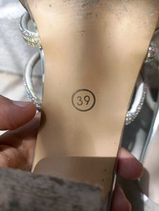 white diamond shining heels for women