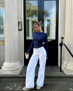 fitted long sleeve top