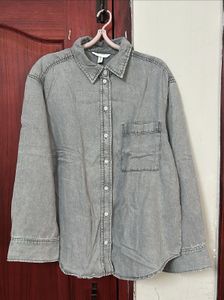 H&M Classic Denim Grey Oversized shirt
