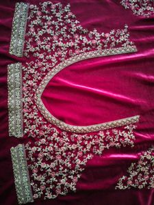 Exquisite Velvet Blouse with Intricate Embroidery